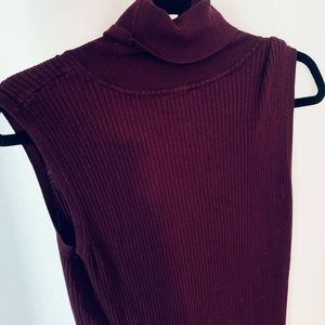 Turtleneck sweater dress.